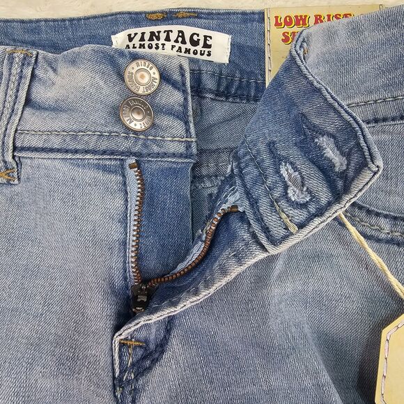 Vintage Almost Famous Distressed Skinny Jeans Light Wash Women's Size 0 - Picture 4 of 15